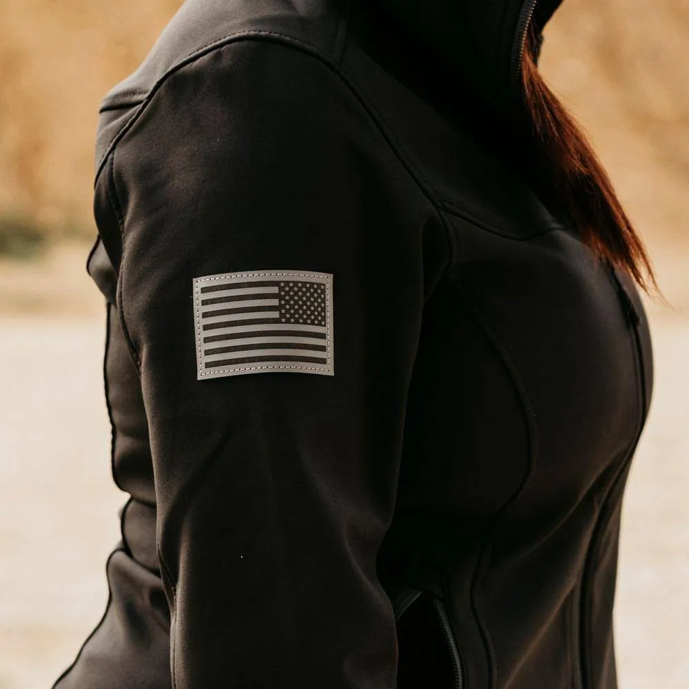 Women's Soft Shell Hoodie - Black