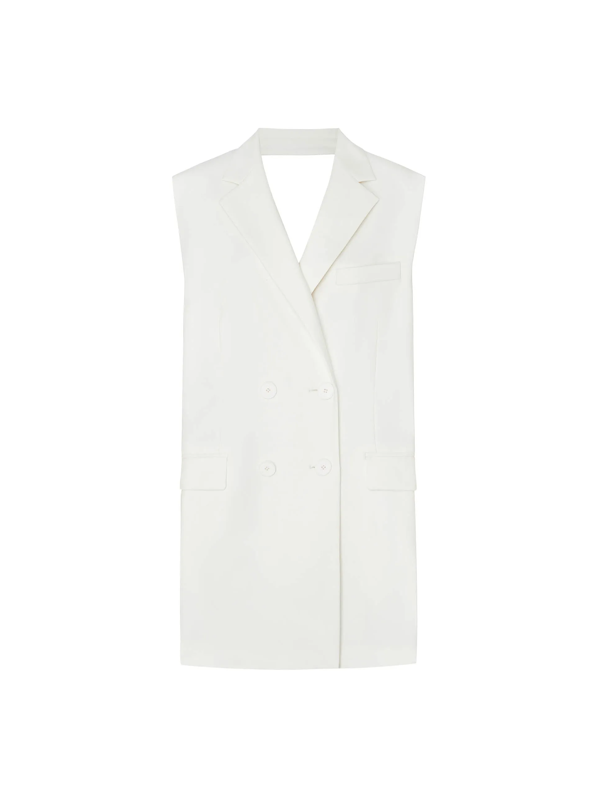Wool Blend Bowknot Detail Waistcoat