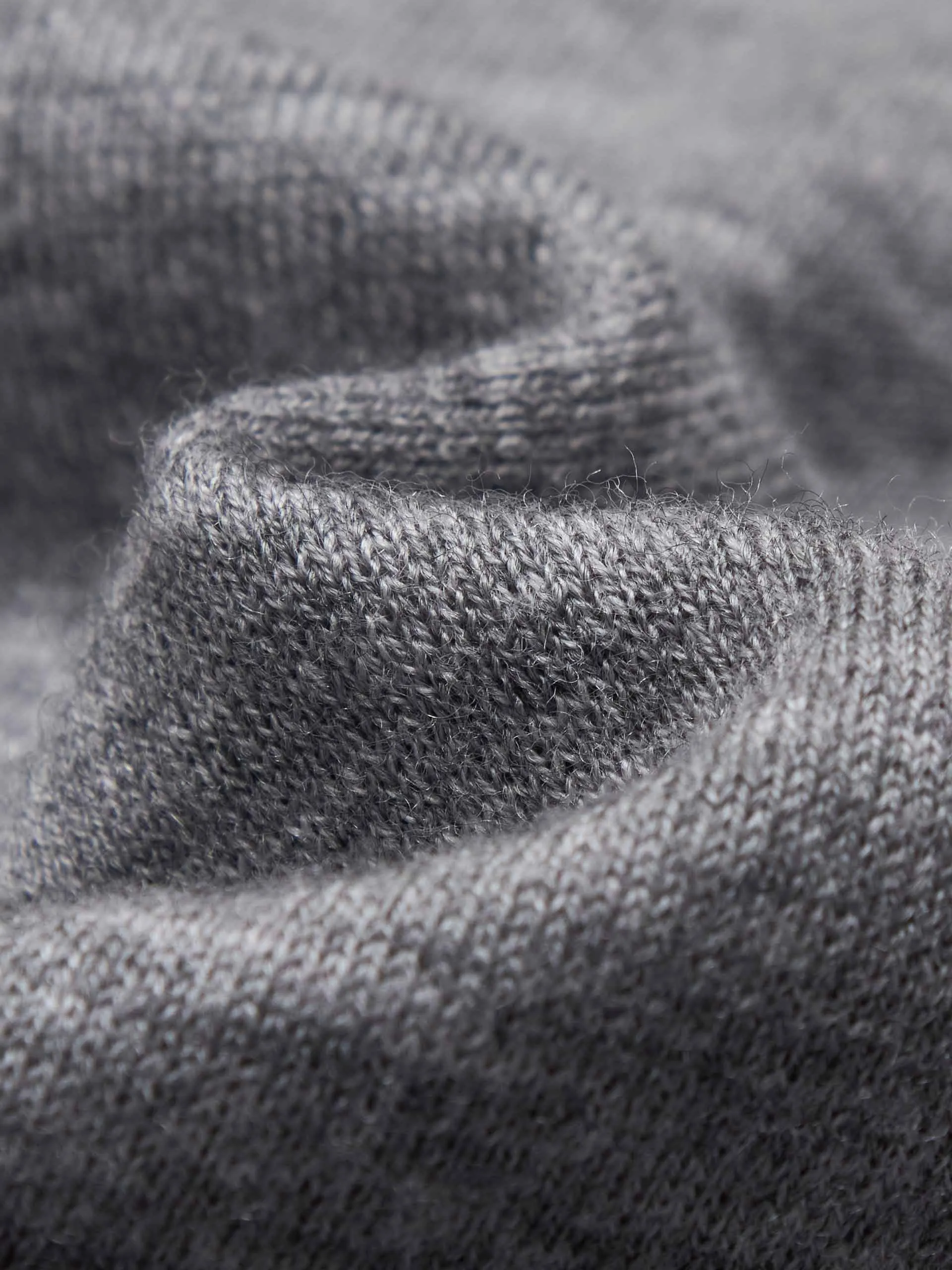 Wool Blend Contrast Knit Top
