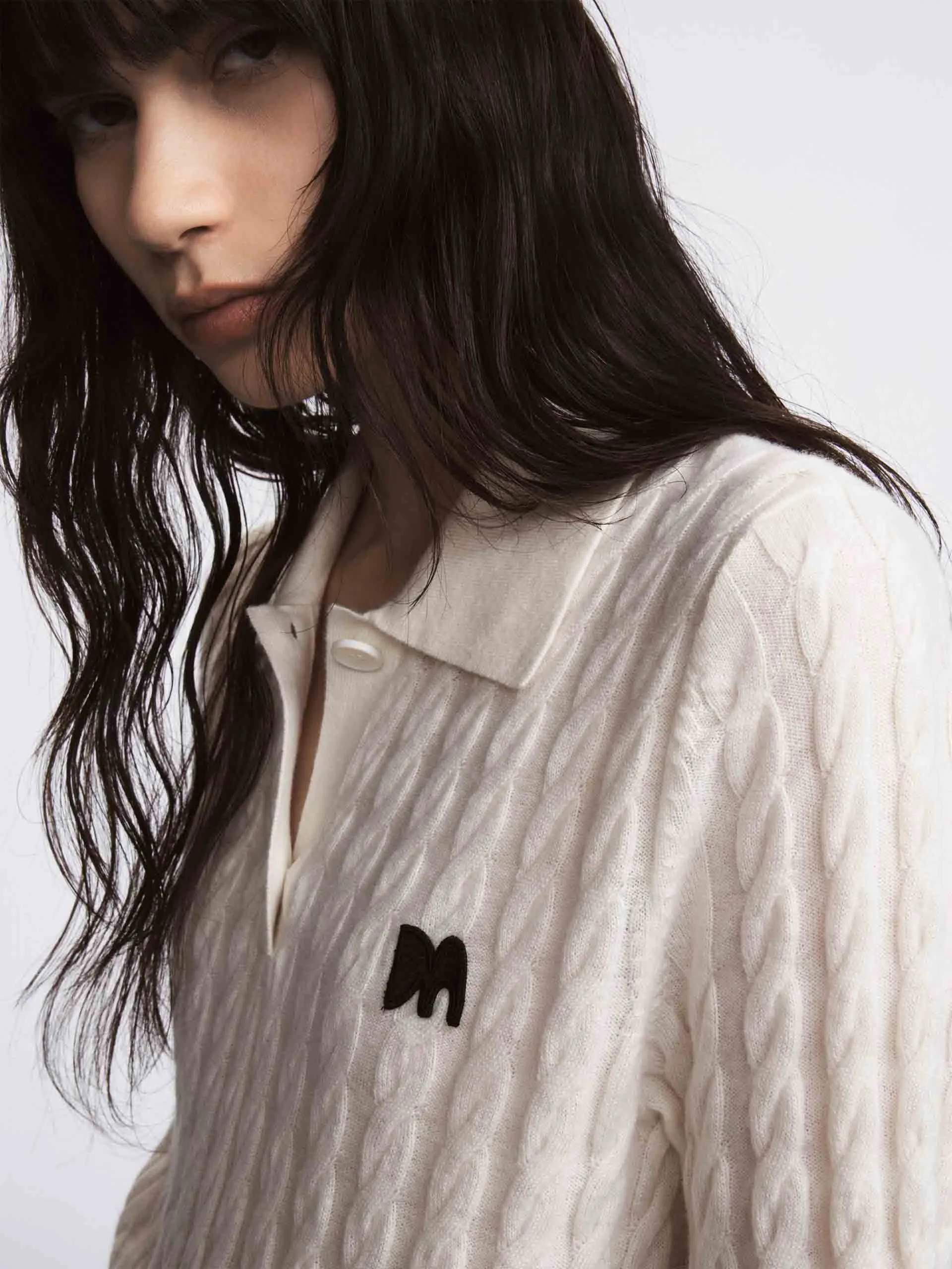 Wool Cable Knitted Top