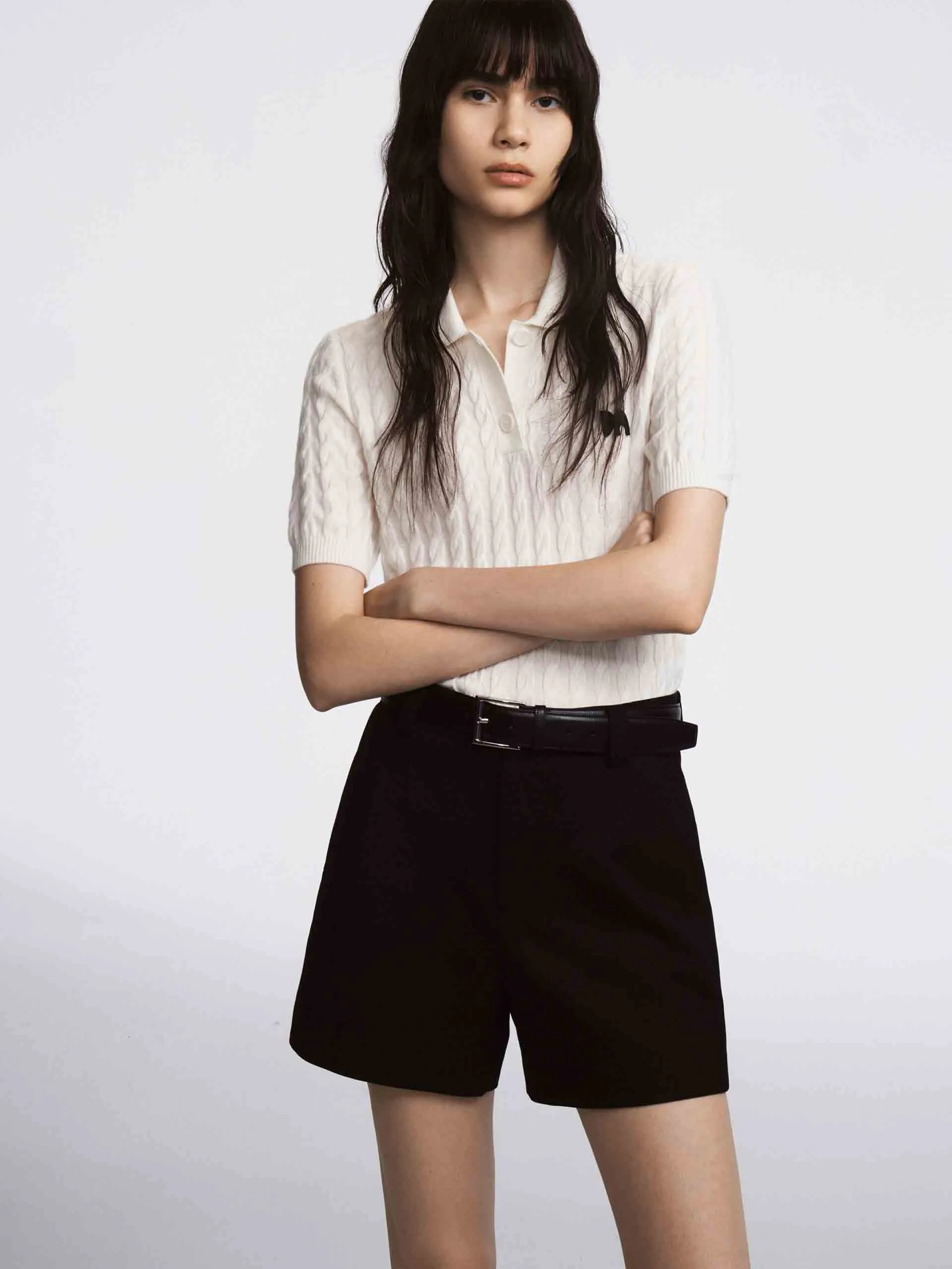 Wool Cable Knitted Top