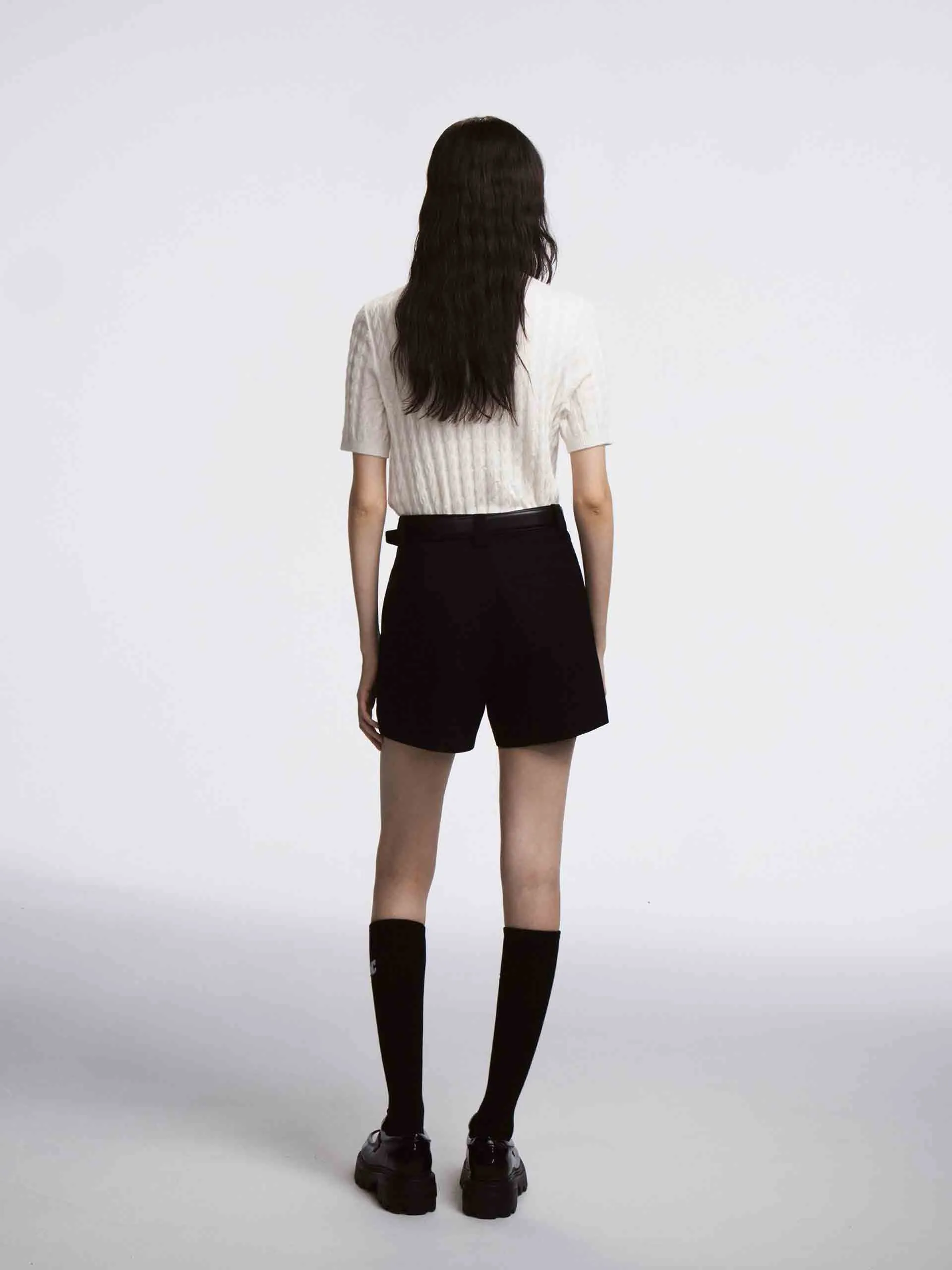 Wool Cable Knitted Top