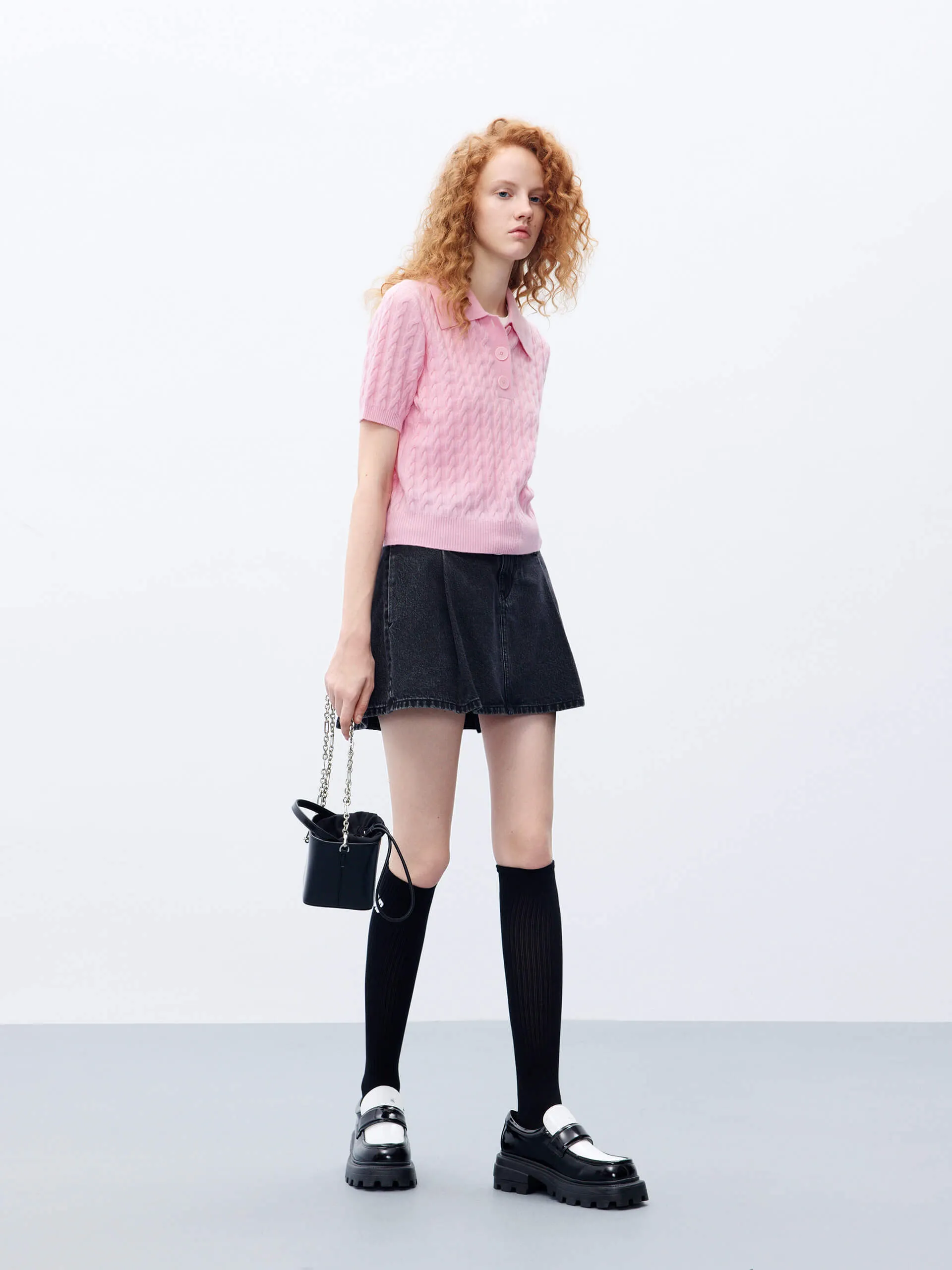 Wool Cable Knitted Top