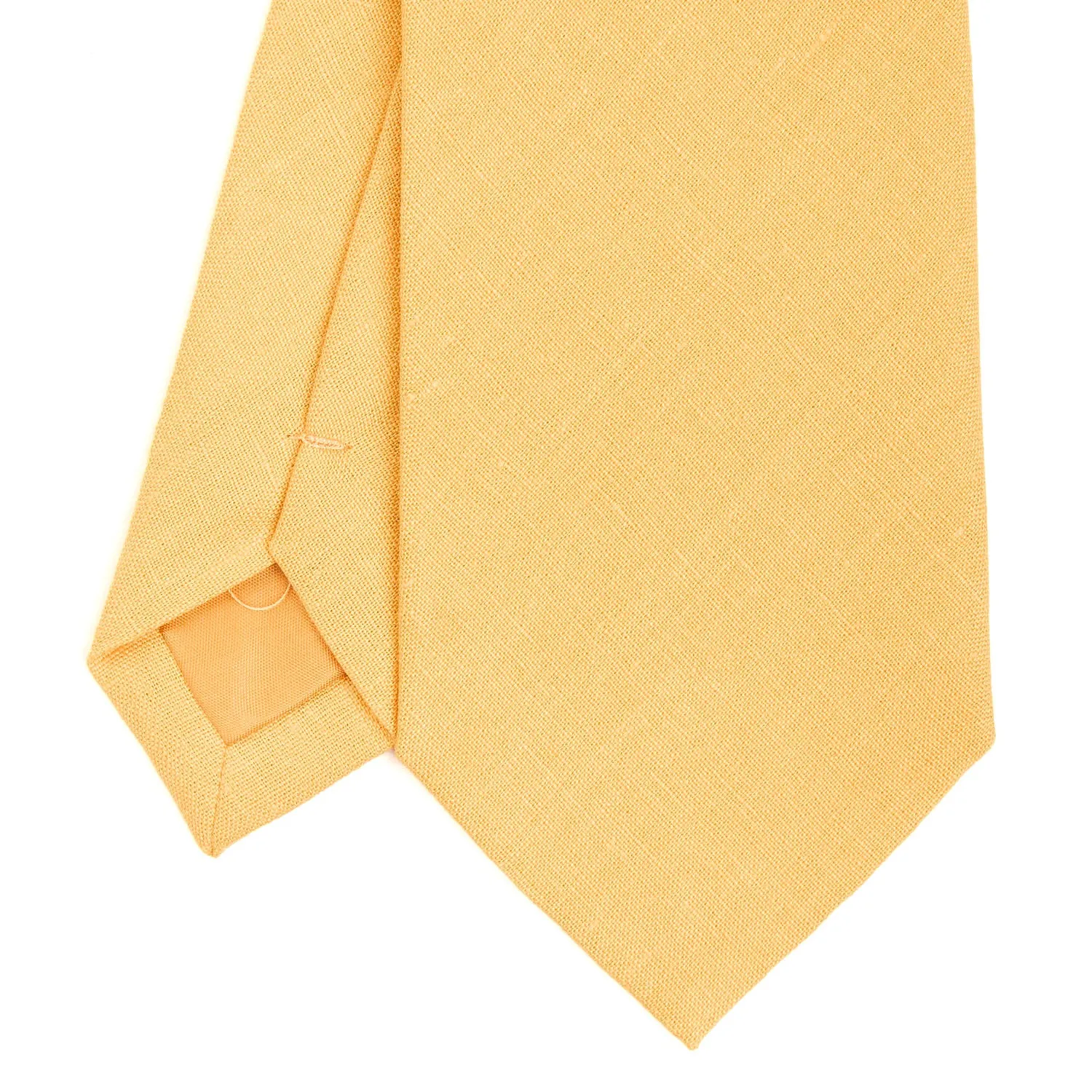 YELLOW SARTORIAL LINEN AND COTTON TIE
