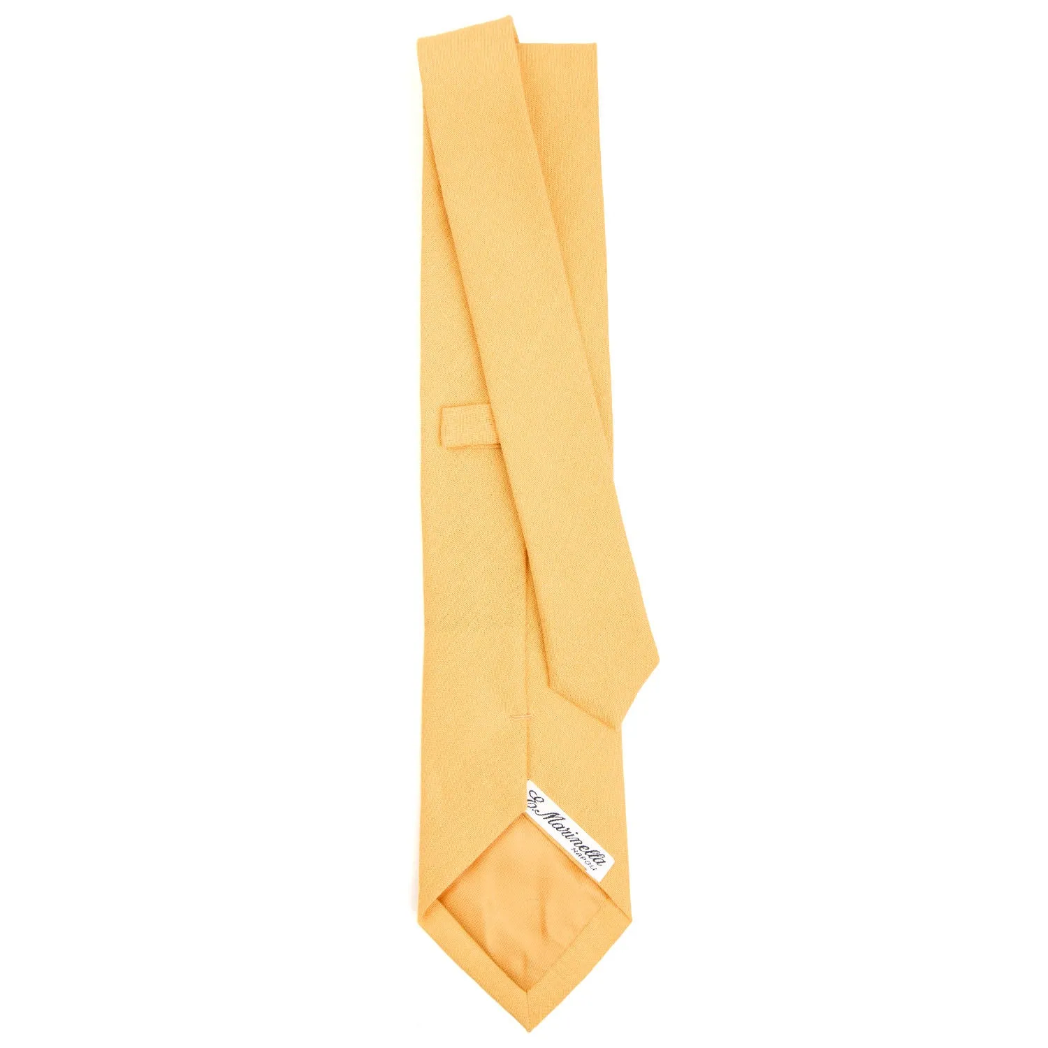 YELLOW SARTORIAL LINEN AND COTTON TIE