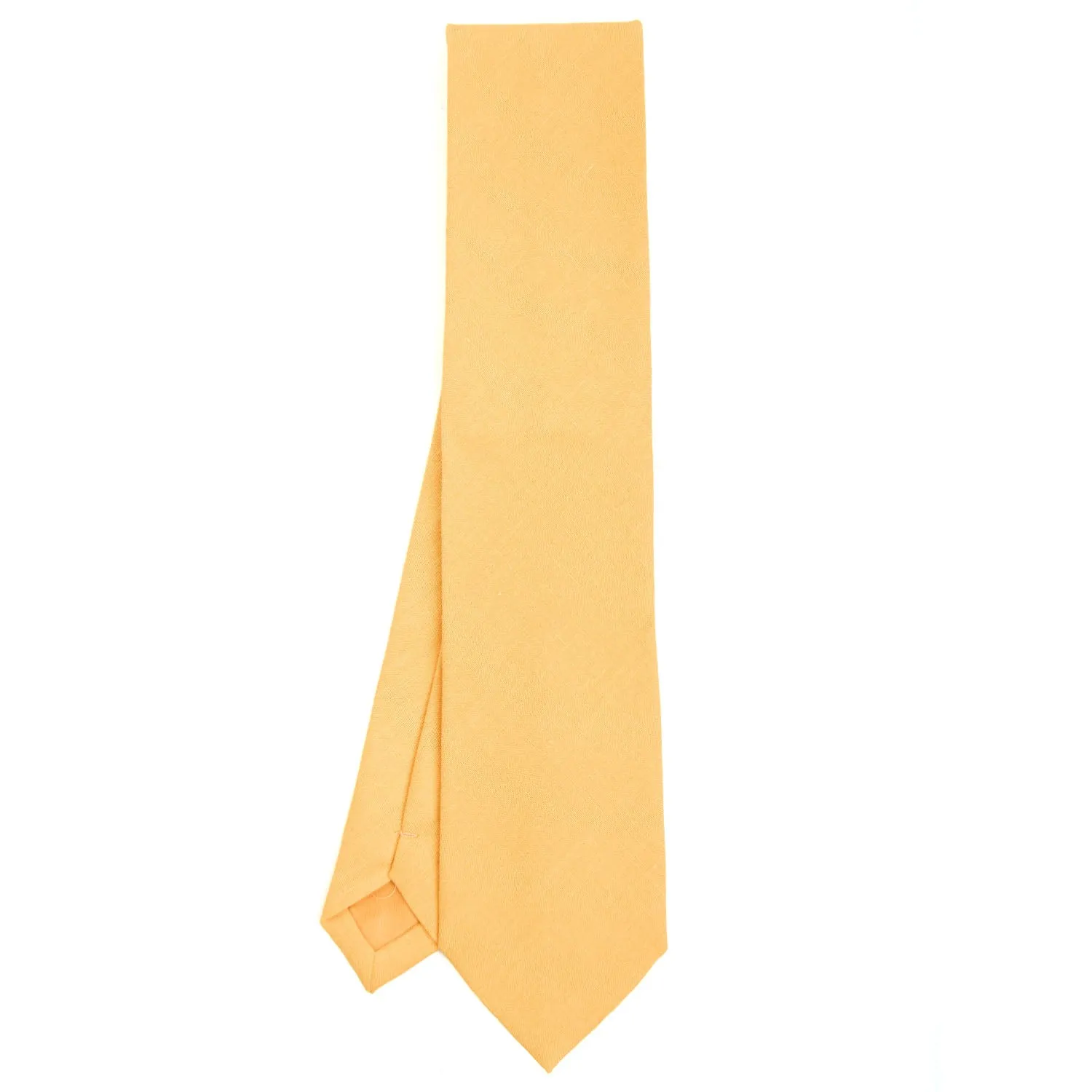 YELLOW SARTORIAL LINEN AND COTTON TIE