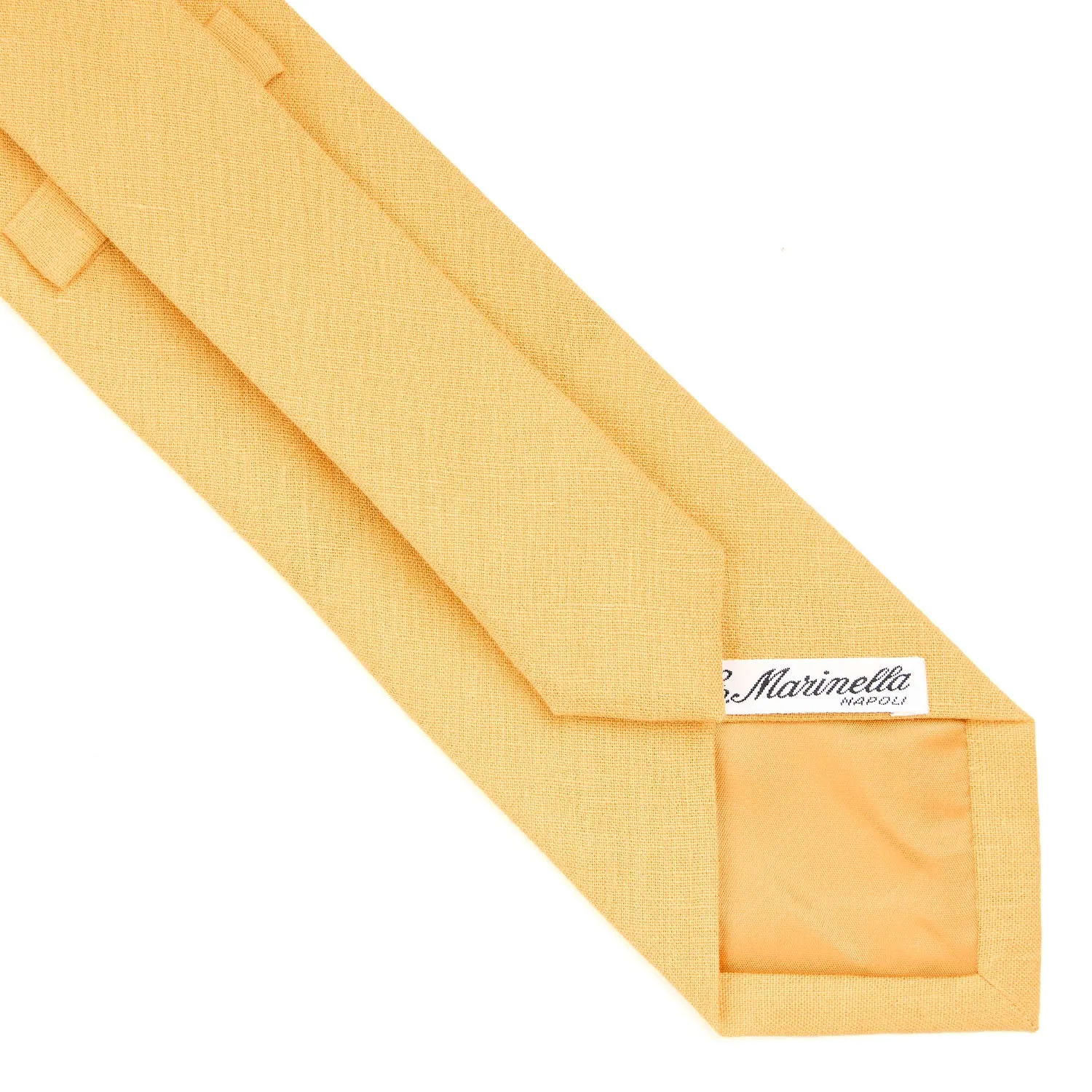 YELLOW SARTORIAL LINEN AND COTTON TIE
