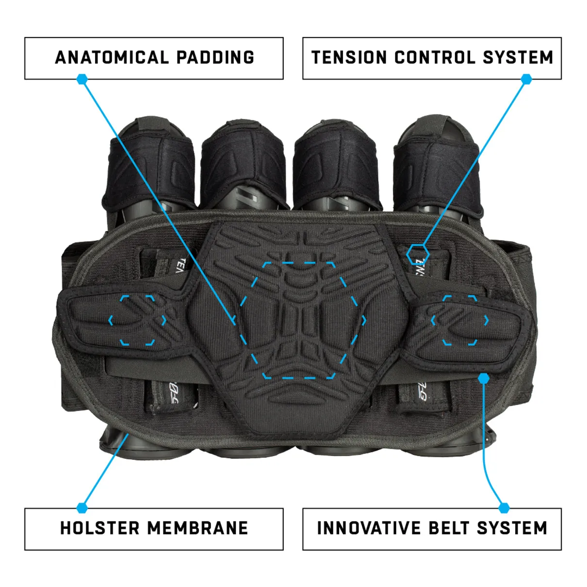 Zero G 2.0 Harness - Black/Grey - 3 2 4
